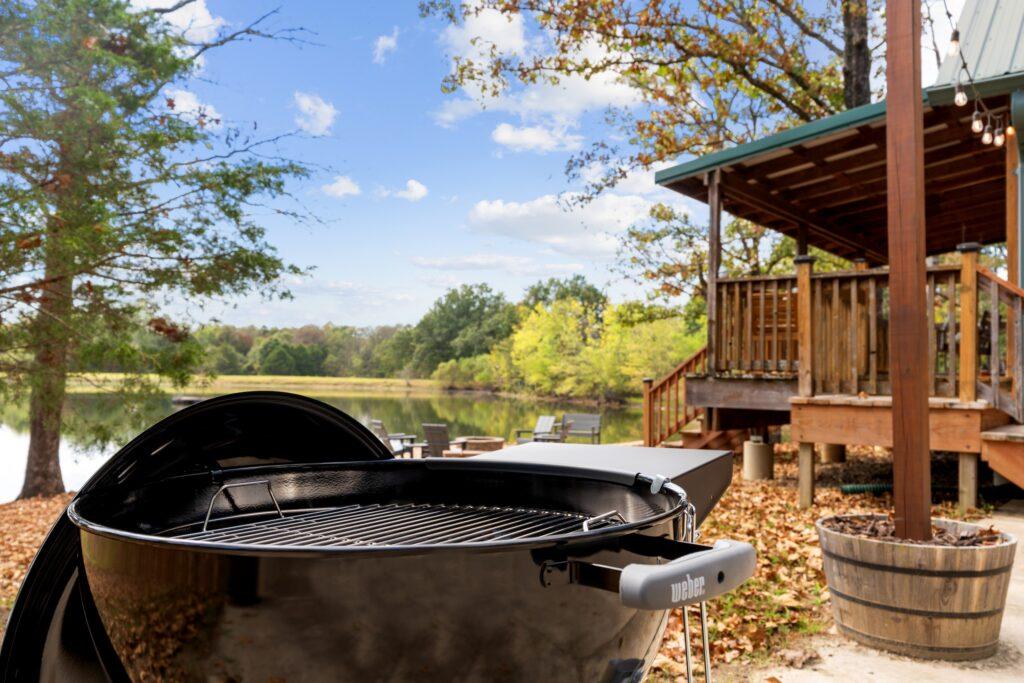 BBQ Grill outside of Cabin by the lake